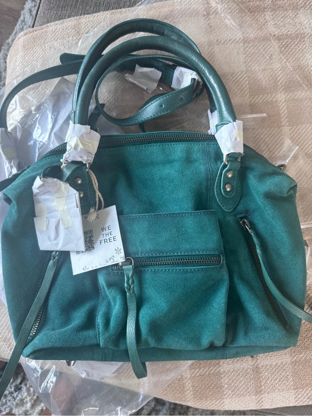 NEW Free People Baby Emerson - Forest Dew Suede